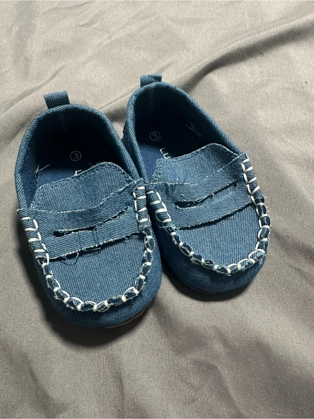 Baby boy denim blue loafers